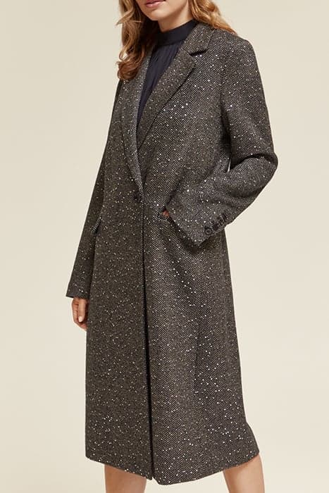 SINGLE BREASTED HERRINGBONE SEQUIN COAT SEQUIN HERRINGBONE by Scotch & Soda