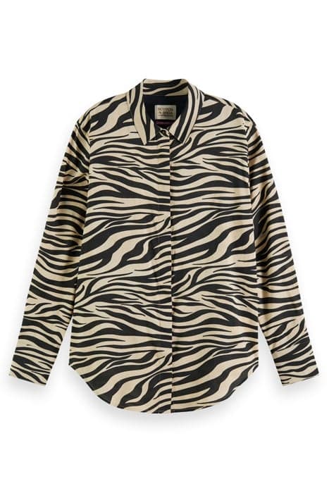 RELAXED FIT SHIRT WITH ANIMAL PRINT TIGER by Scotch & Soda