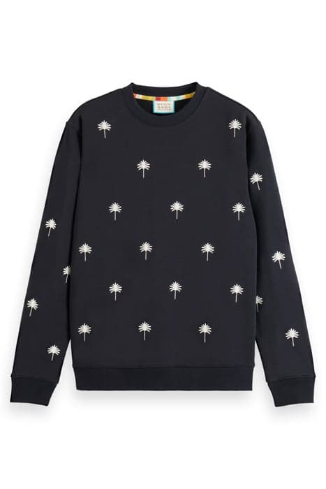 ALL-OVER EMBROIDERY SWEATSHIRT BLACK by Scotch & Soda