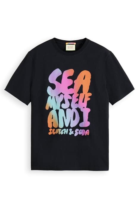 FRONT ARTWORK T-SHIRT BLACK by Scotch & Soda