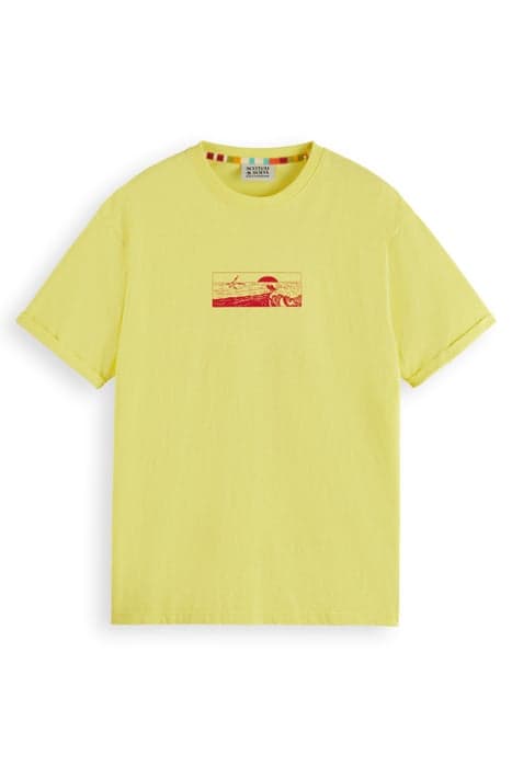 FRONT BACK ARTWORK T-SHIRT LIME TONIC by Scotch & Soda