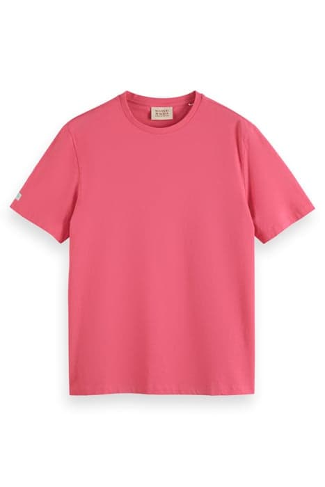 COTTON LINEN T-SHIRT TROPICAL PINK by Scotch & Soda