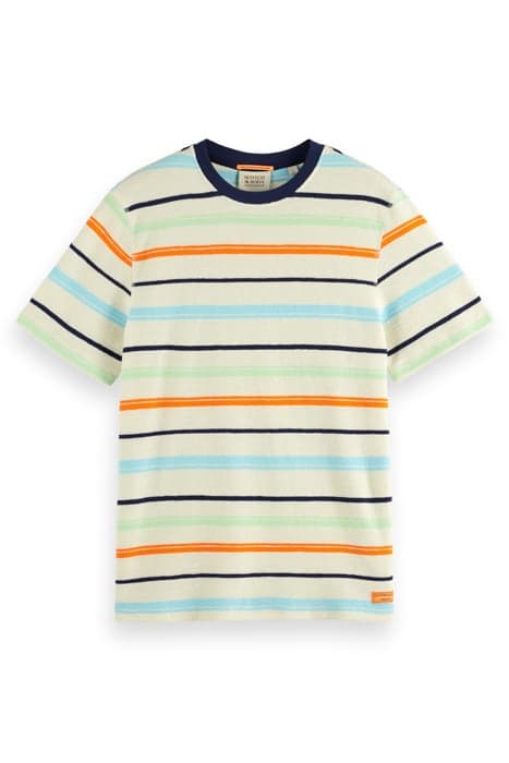 STRUCTURED STRIPED T-SHIRT MULTICOLOUR STRIPE by Scotch & Soda