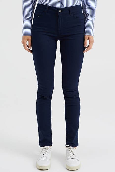 5-POCKET MID WAIST NAVY BLUE by WE Fashion