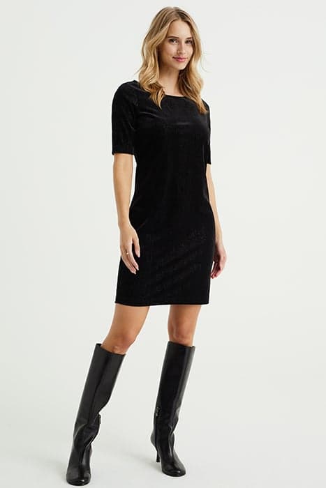 DRESS MID LENGTH BLACK by WE Fashion