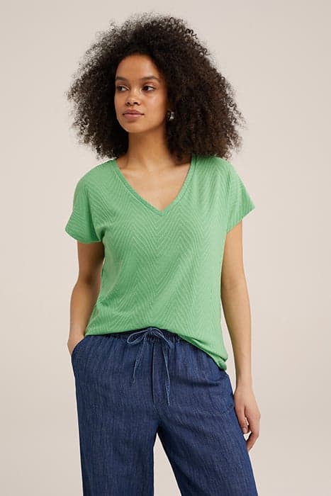 T-SHIRT GREEN by WE Fashion