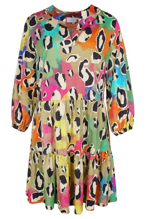 DRESS SAN RAFAEL SHORT COLORFUL LEOPARD MULTICOLOR by Mucho Gusto