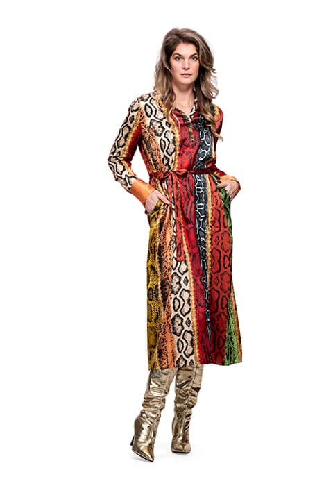 DRESS TURIN LONG SNAKE COLORFUL MULTICOLOR by Mucho Gusto