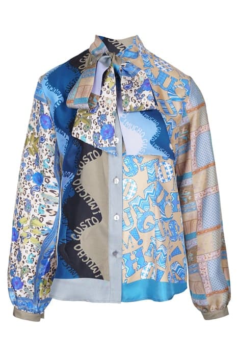 BLOUSE ST. TROPEZ PATCHWORK BLOUSE BLUE by Mucho Gusto