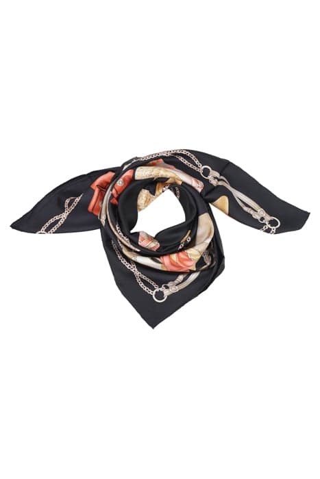 SILK SCARF CLASSIC PRINT BROWN by Mucho Gusto