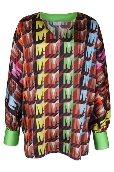 BLOUSE BEVERLY HILLS SILK MULTICOLOR LOGOMANIA MULTICOLOR by Mucho Gusto