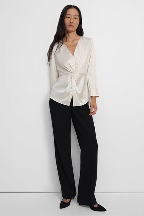 TWIST BLOUSE IN SATIN RICE by THEORY