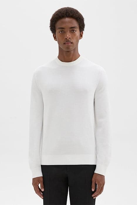 RILAND SWEATER IN LIGHT BILEN WHITE by THEORY