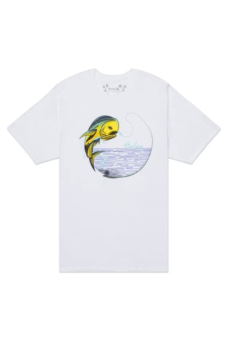 EVD FISH ON SHORT SLEEVE WHITE by Hurley