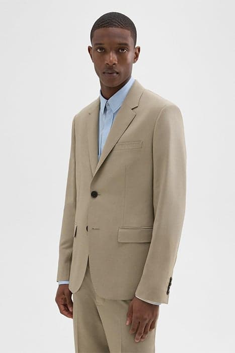 VIRGIN WOOL TWO-BUTTON BLAZER LIGHT QUARRY by THEORY