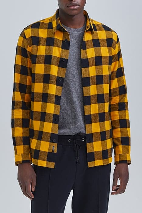 YELLOW CHECKED MOTIF REGULAR SHIRT YELLOW by IKKS