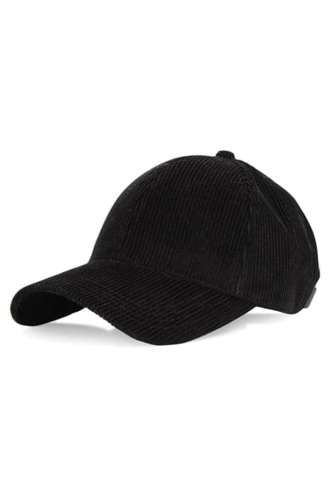 BLACK CORDUROY CAP BLACK by IKKS