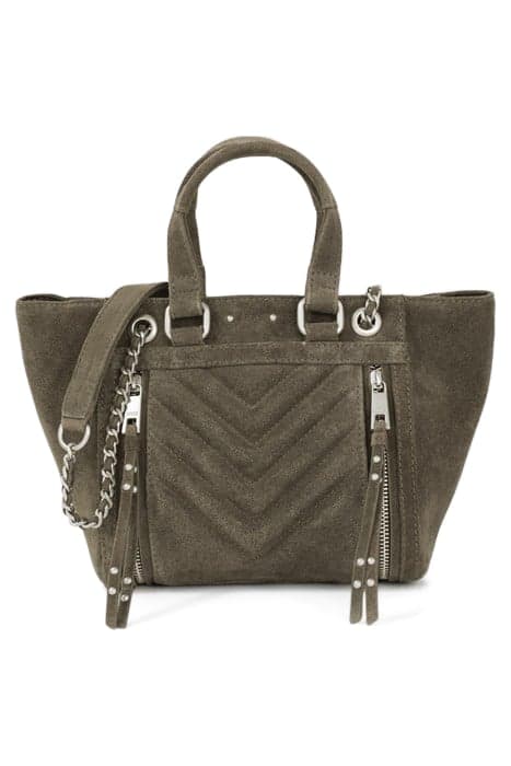 1440 SMALL KAKI QUILTED CHEVRON TOTE BAG KHAKI by IKKS