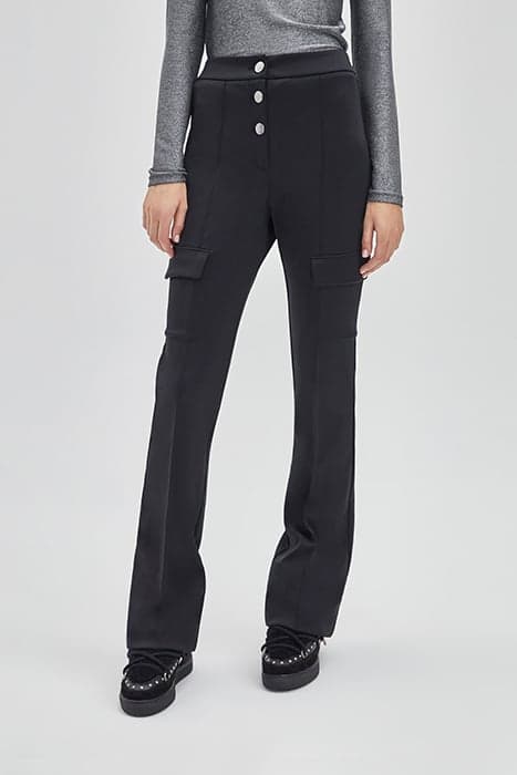 BLACK COMBAT-STYLE FLARED TROUSERS BLACK by IKKS