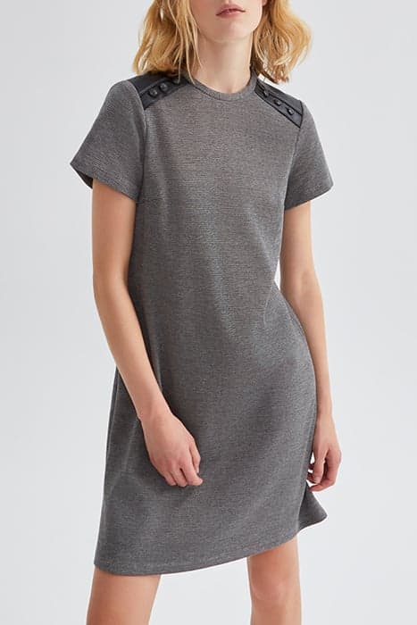 GREY SEMI-PLAIN DRESS WITH ROCK DETAILS BLACK by IKKS