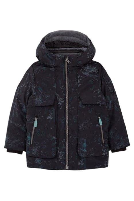 BOYS’ BLACK GRAPHIC PRINT PARKA BLACK by IKKS