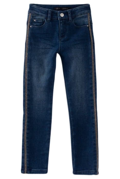 GIRLS’ BLUE DENIM COSY FLEECE SLIM JEANS BLUE by IKKS