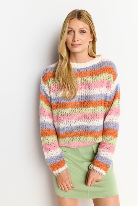 MULTICOLOUR STRIPED CREW NECK ORIGINAL by Rich & Royal