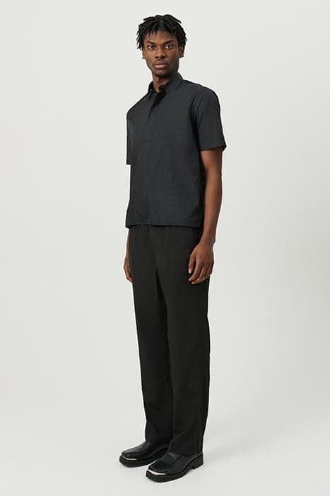 DEVIN PERFORATED SHIRT BLACK by Soulland