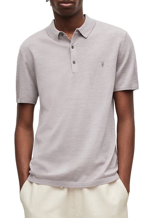 MODE MERINO SS POLO ASHED PURPLE MARL by AllSaints