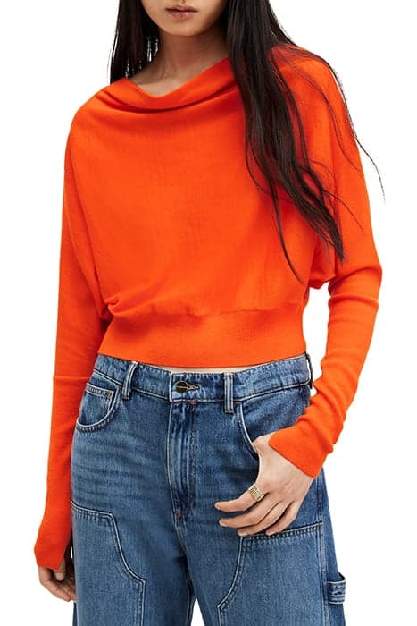 RIDLEY M CROP JUMPER ZESTY ORANGE by AllSaints