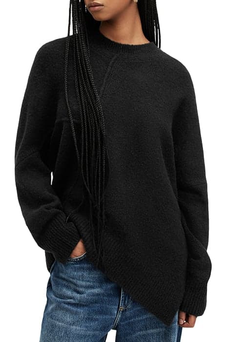 LOCK CREW NECK BLACK by AllSaints