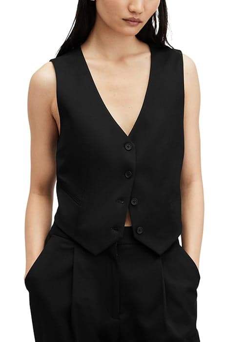 NELLIE WAISTCOAT BLACK by AllSaints