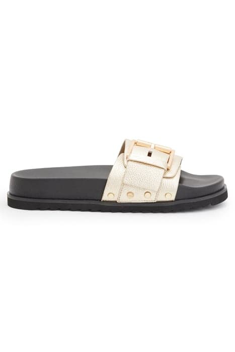 ELLIE STUD SLIDER METALLIC GOLD by AllSaints