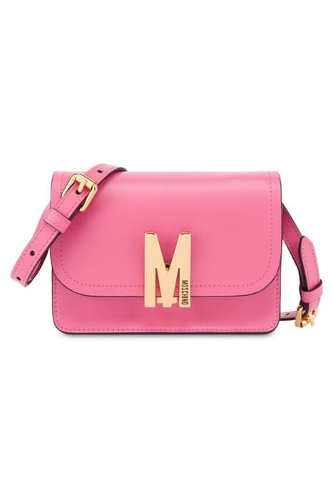 SMALL M BAG IN CALFSKIN PINK by Moschino