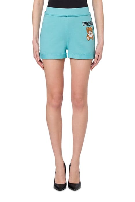 INSIDE OUT TEDDY BEAR FLEECE SHORTS BLUE by Moschino