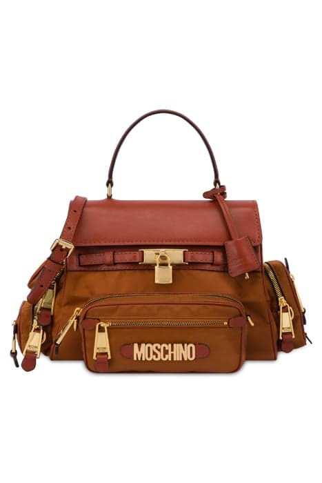 SAFARI HANDBAG BROWN by Moschino