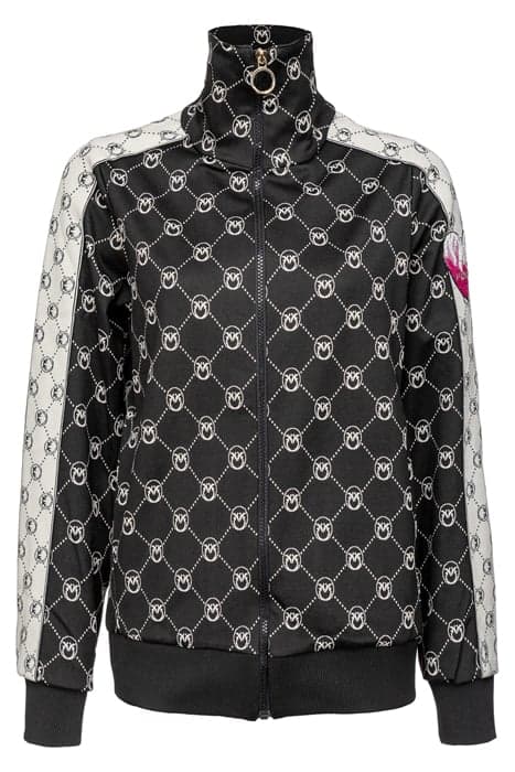 ZEME GIUBBINO PUNTO STOFFA JACQUARD LOGO CON PATCH RICAMATO  by PINKO