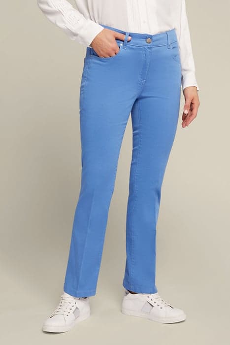 STRETCH DRILL TROUSERS BLUE by Elena Mirò