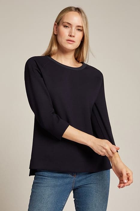 SWEATSHIRT WITH BOAT NECK BLUE by Elena Mirò