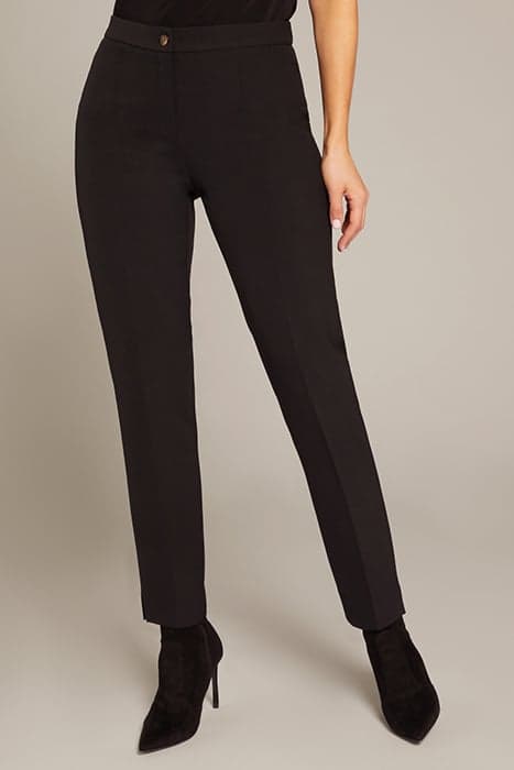 SLIM CREPE FABRIC TROUSERS BLACK by Elena Mirò