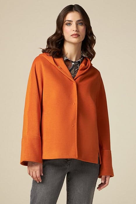 CAPE WITH HOOD ORANGE by Oltre