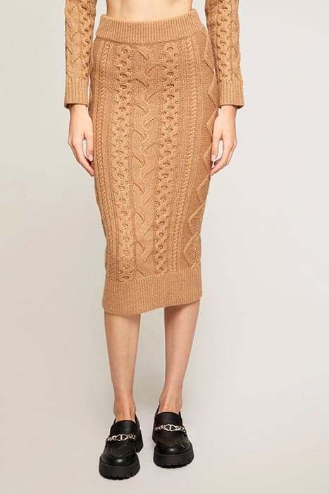 PATTERNED KNIT MIDISKIRT NATURAL by Motivi