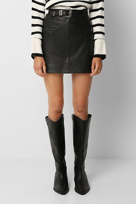 NEW LEATHER BELT SKIRT BLACK by Scalpers