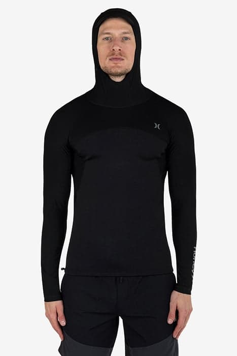 COAST GUARD HOODED SURF TOP BLACK by Hurley