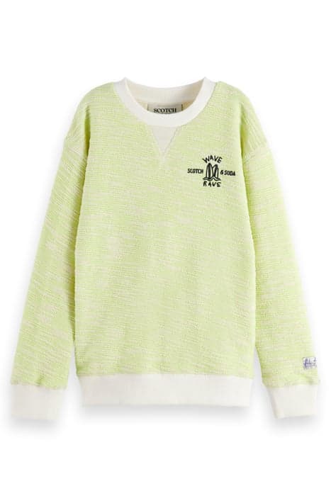 RELAXED-FIT STRUCTURED FELPA SWEATSHIRT LIGHTHOUSE LIME by Scotch & Soda