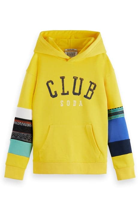 RELAXED FIT CONTRAST HOODIE MARINE YELLOW by Scotch & Soda