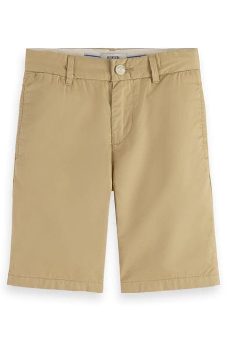 LONGER-LENGTH - PEACHED PIMA COTTON CHINO SHORTS SAND by Scotch & Soda