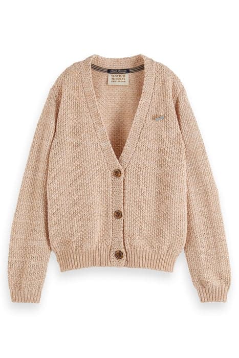 LUREX BLEND CARDIGAN SAND MELANGE by Scotch & Soda