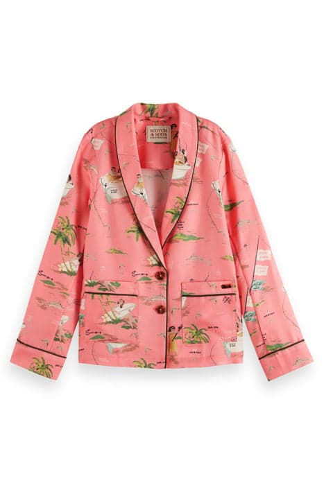 SINGLE BREASTED ALL-OVER PRINTED BLAZER SEASIDE ADVENTURES by Scotch & Soda