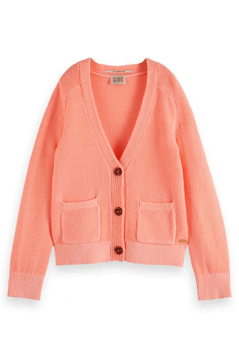 NEON COTTON WAFFLE KNIT FLOWER MARKET PEACH by Scotch & Soda